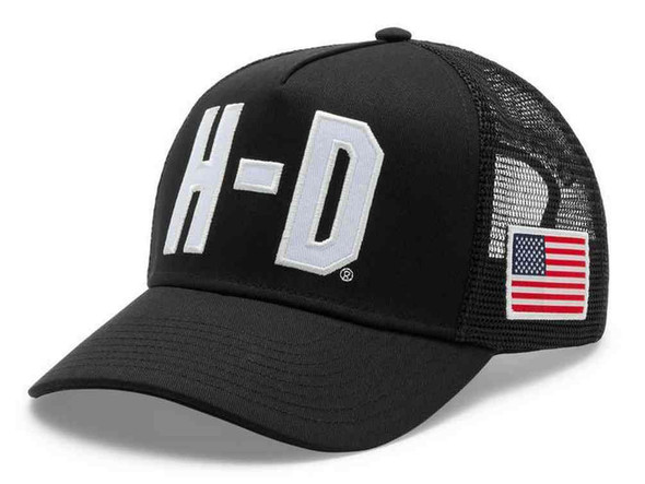 Harley-Davidson Men's Factory Racing Team Trucker Cap, Black 97794-25VM - Wisconsin Harley-Davidson