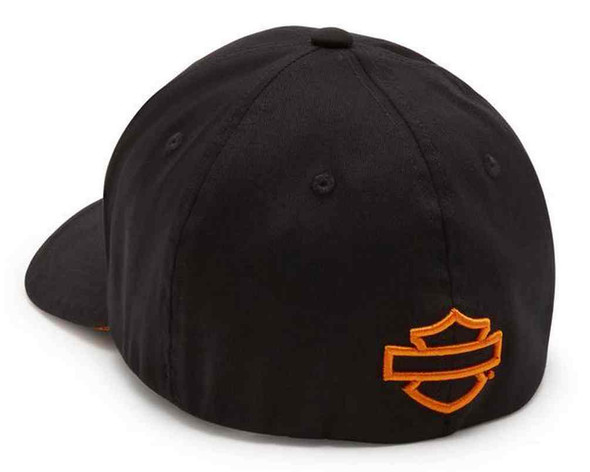 Harley-Davidson® Men's H-D Softail Stretch Fit Baseball Hat, Black