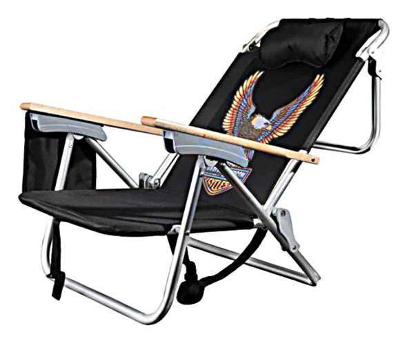 Harley-Davidson® Vivid Bar & Shield Eagle Graphic Beach Chair