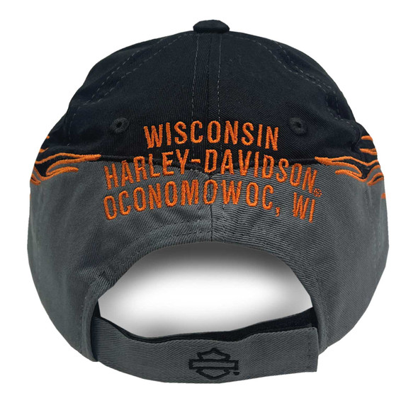 Harley-Davidson® Men's Fiery Bar & Shield Logo Adjustable Baseball