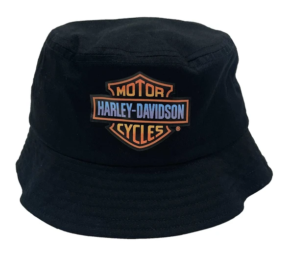 Harley-Davidson Little Boys' Bar & Shield Logo Twill Bucket Hat, Black - Wisconsin Harley-Davidson