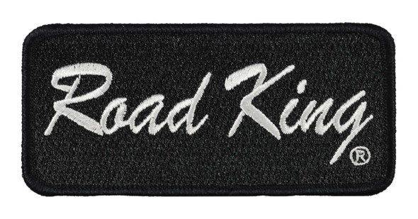 Harley-Davidson 4 in. Road King Embroidered Emblem Sew-On Patch, Black/White - Wisconsin Harley-Davidson