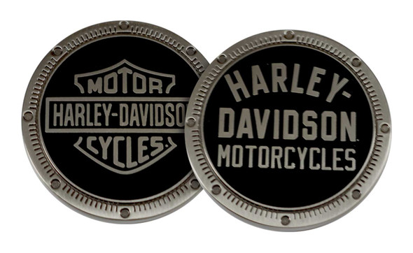 Harley-Davidson Ol' Ticker Metal Challenge Coin, Silver & Black Finish - Wisconsin Harley-Davidson