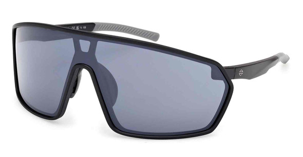 Harley-Davidson Men's Ironbond Wide Sunglasses, Matte Black Frame/Smoke Lens - Wisconsin Harley-Davidson