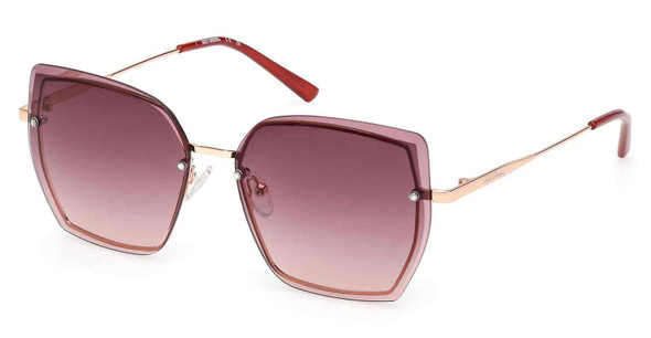 Harley-Davidson Womens Geometric Sunglasses, Rose Gold/Burgundy Gradient Lens - Wisconsin Harley-Davidson