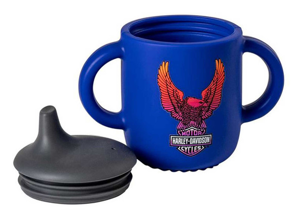 Harley-Davidson® Kid's Silicone Sippy Cup w/ Lid & Handle, Bar