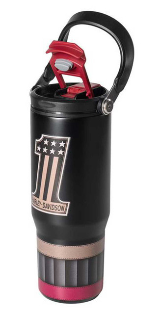 Harley-Davidson® Vintage #1 Travel Mug w/ Pop-Up Straw, Matte