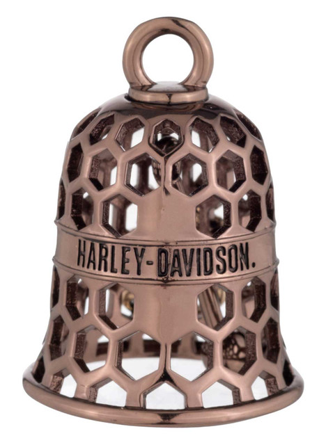 [ベル] Harley-Davidson® Bumblebee Honey Comb H-D Script Ride Bell, Brown