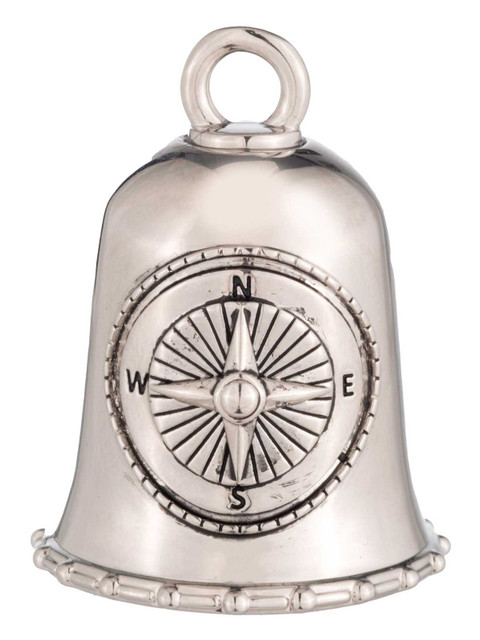 Harley-Davidson Sculpted Radial Compass Ride Bell, Silver Finish - Wisconsin Harley-Davidson
