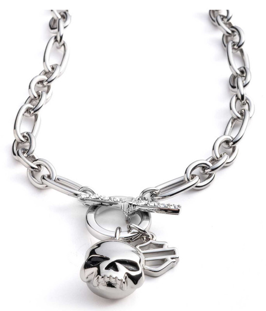 Harley-Davidson® Women's 16 in. Willie G Skull Toggle Necklace