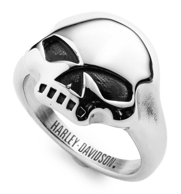 Harley-Davidson® Men's 3D Willie G Skull Sculpted Ring, Stainless