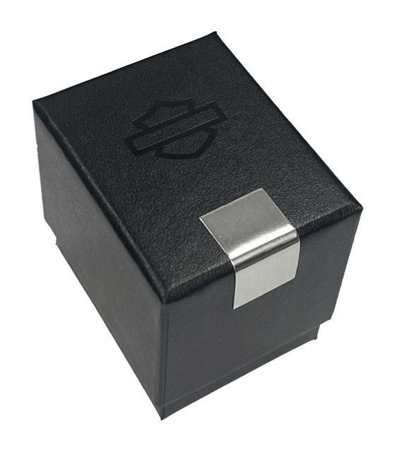 Harley-Davidson® Men's Bar & Shield Raised Flame Band Ring