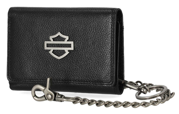 Harley-Davidson® Men's Open B&S Medium Biker Chain Leather Wallet
