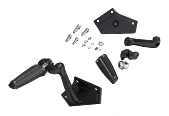 Ciro Goldstrike Adjustable Passenger Comfort Peg Mounts, Gloss Black 68220 - Wisconsin Harley-Davidson
