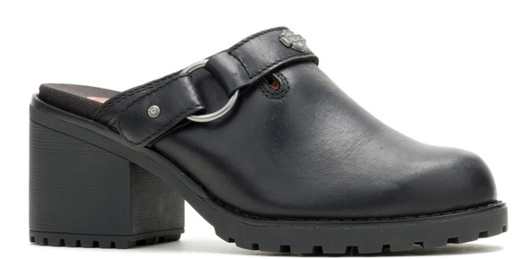 Harley-Davidson Women's Kitty 2.75-Inch Black Fashion Mules D84841 - Wisconsin Harley-Davidson