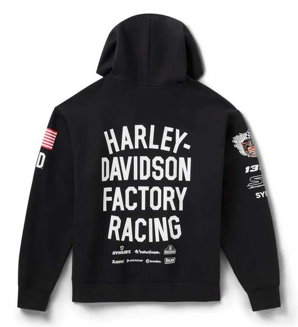 Harley-Davidson® Men's Factory Racing Team Pullover Hoodie, Black