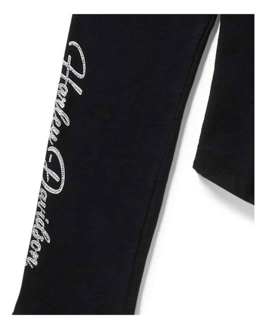 Harley-Davidson® Women's Essential Bling Keyhole Henley - Black