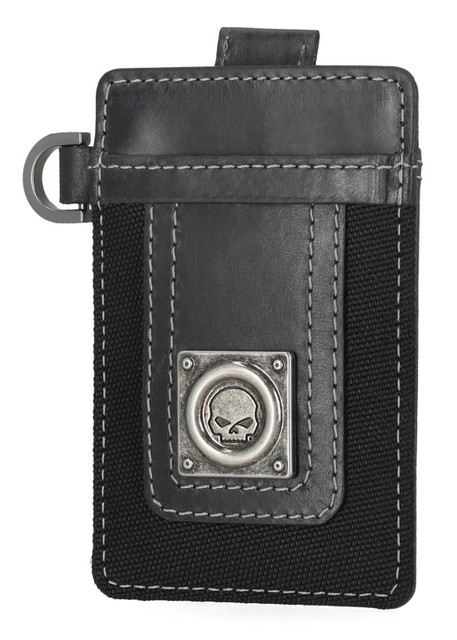 Harley-Davidson® Men's Willie G Skull Stitch Card Case w/ Pull