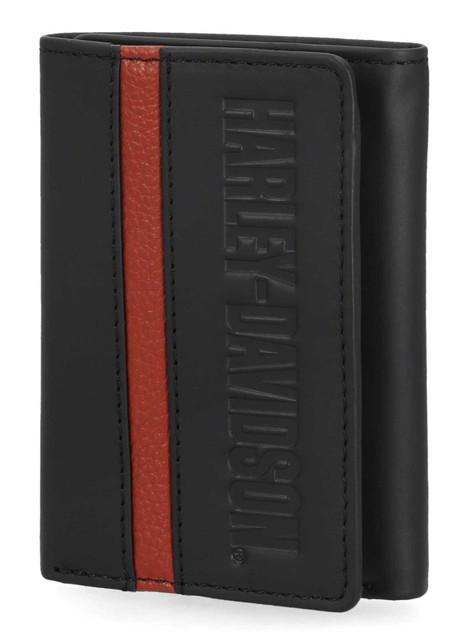 Harley-Davidson® Men's H-D Center Block Tri-Fold Genuine Leather
