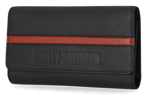 Harley-Davidson® Men's H-D Center Block Genuine Leather Trucker Harley-Davidson® Men's H-D Center Block Genuine Leather Trucker
