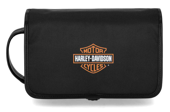 Harley-Davidson Men's Large Travel Hanging Kit Bag w/ Grab Handle, Black - Wisconsin Harley-Davidson