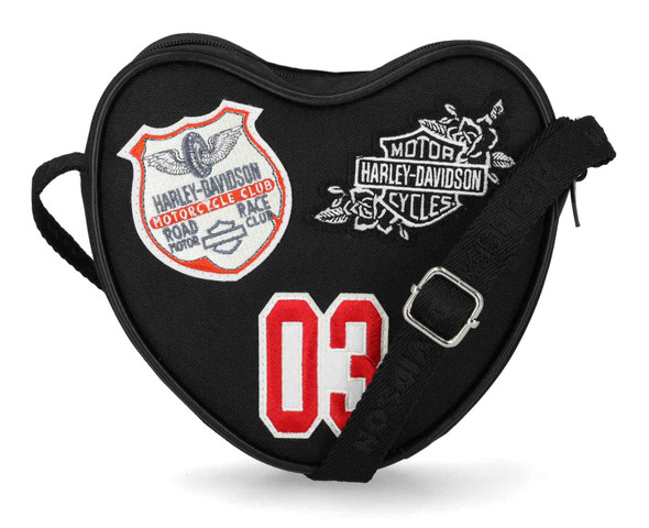 Harley-Davidson® Women's Vintage Logo Patches Heart Crossbody