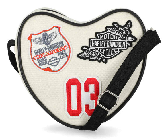 Harley-Davidson® Women's Vintage Logo Patches Heart Crossbody Harley-Davidson® Women's Vintage Logo Patches Heart Crossbody
