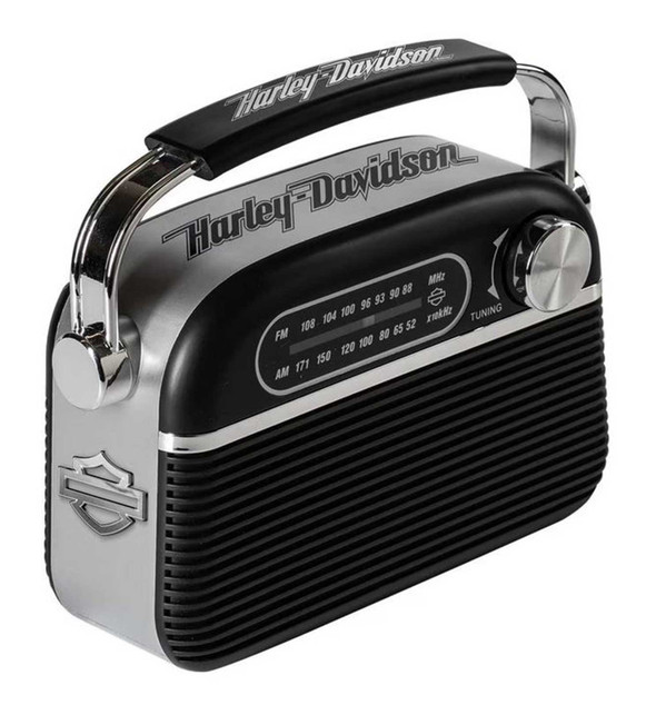 Harley-Davidson Retro Portable AM/FM Radio w/ Bluetooth Speaker Capabilities - Wisconsin Harley-Davidson