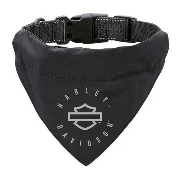 Harley-Davidson Open Bar & Shield Pet Buckle Bandana - Small/Medium, Black - Wisconsin Harley-Davidson
