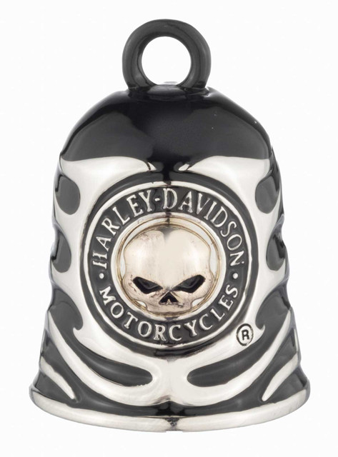 Harley-Davidson Willie G Skull Tri-Tone Textured Metal Ride Bell, Black - Wisconsin Harley-Davidson
