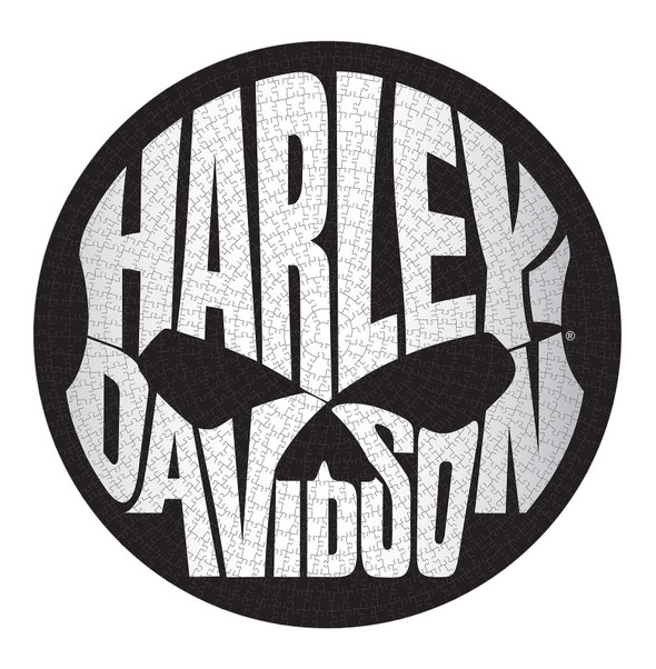 Harley-Davidson® Willie G Skull Puzzle w/ Metal Tin, 1000 Pieces, Black/White - Wisconsin Harley-Davidson