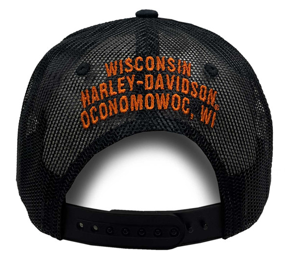 Harley-Davidson® Men's Stretched Snapback Mesh Curved Bill Trucker