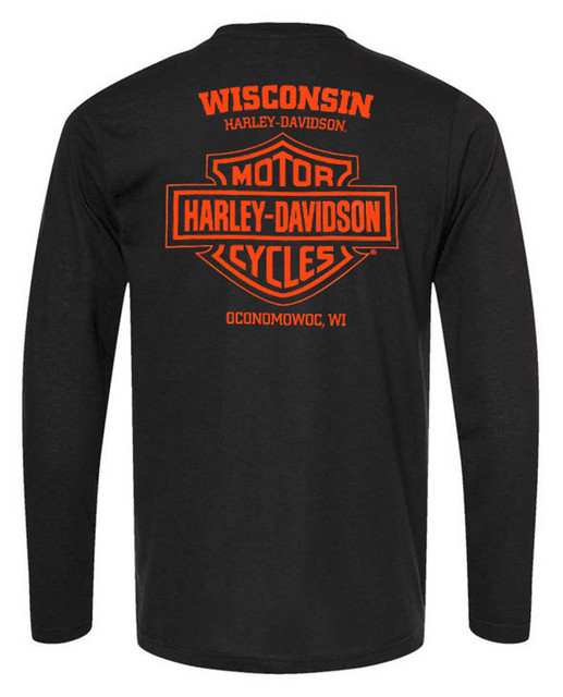Harley-Davidson® Men's Venom Long Sleeve Cotton Crew-Neck Shirt