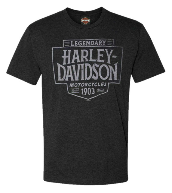 Harley-Davidson Men's Defense Short Sleeve Crew-Neck T-Shirt, Charcoal Black - Wisconsin Harley-Davidson