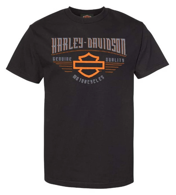 Harley-Davidson Men's Night Life Poly-Blend Short Sleeve T-Shirt, Black - Wisconsin Harley-Davidson