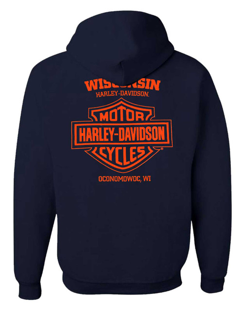Harley-Davidson® Men's Coil Bar & Shield Zip-Up Hoodie Sweatshirt