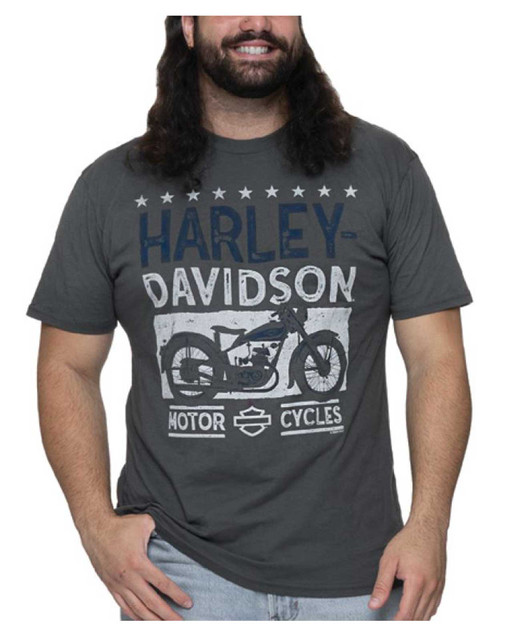 Harley-Davidson Men's Inspire Crew-Neck Cotton Short Sleeve T-Shirt, Asphalt - Wisconsin Harley-Davidson