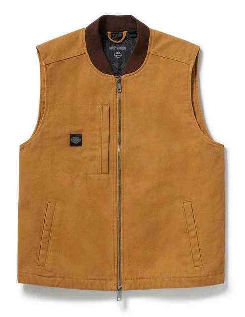 T-BOLAN TOUR VI,LIVE HEAVEN94-95(L サイズ) Harley-Davidson® Men's Heritage Mechanics Canvas Zip Vest, Brown