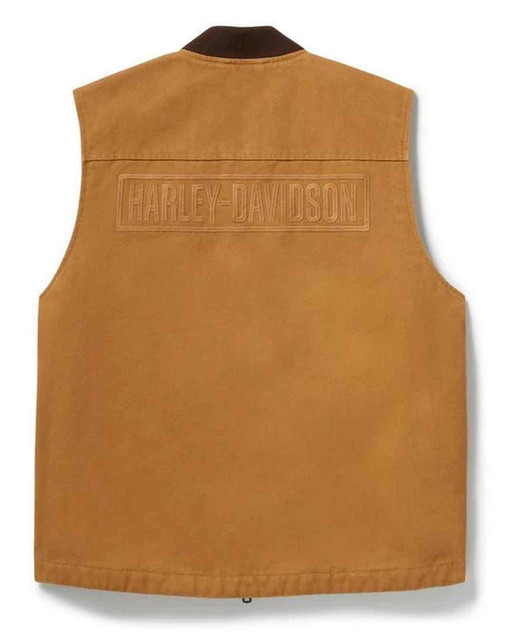 T-BOLAN TOUR VI,LIVE HEAVEN94-95(L サイズ) Harley-Davidson® Men's Heritage Mechanics Canvas Zip Vest, Brown