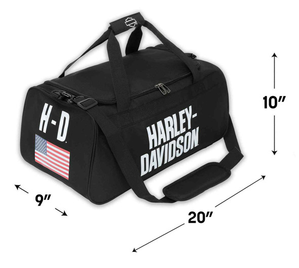 ✨Harley-Davidson ✨ハワイ州旗 ３WAY ダッフルバッグ　新品 Harley-Davidson® Rugged American Flag Graphic Durable Duffel Bag
