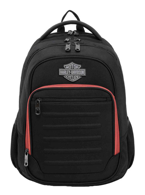 Harley-Davidson Metal Bar & Shield Cruiser Rugged Backpack, Polyester Black - Wisconsin Harley-Davidson