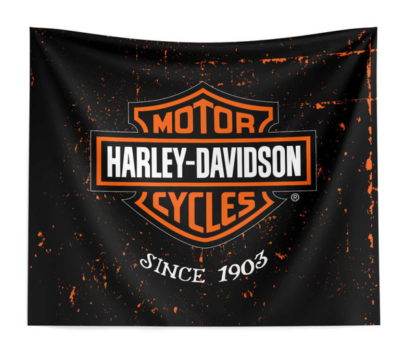 Harley-Davidson Industrial Bar & Shield Printed Wall Hanging, 34 x 40 inch - Wisconsin Harley-Davidson