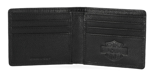 Harley-Davidson® Men's Pebble Leather Classic Eagle Billfold