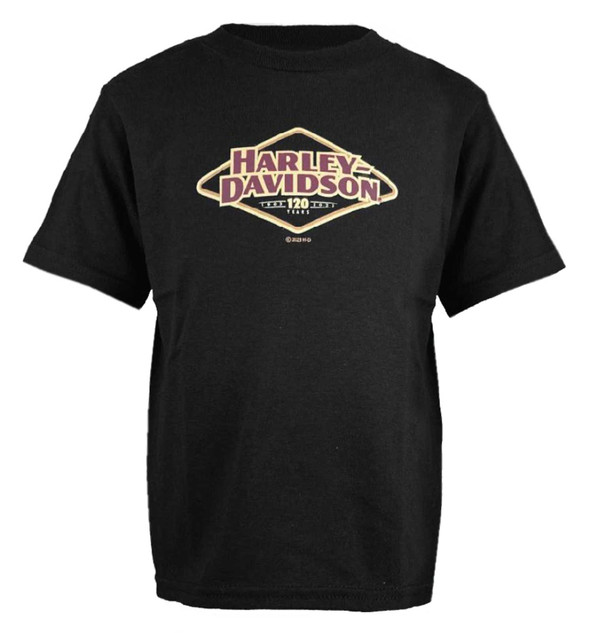 Harley-Davidson Big Boys' 120th Anniversary Short Sleeve T-Shirt - Black - Wisconsin Harley-Davidson