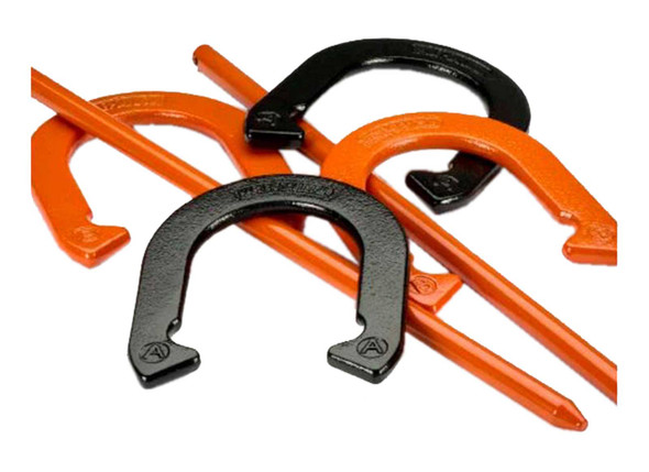 Harley-Davidson Outdoor Horseshoe Set w/ Zip Carrying Case, Heavy-Duty Metal - Wisconsin Harley-Davidson