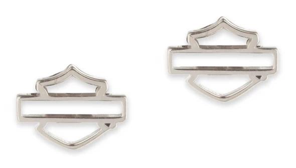 Harley-Davidson Women's Open Bar & Shield Logo Sterling Silver Stud Earrings - Wisconsin Harley-Davidson