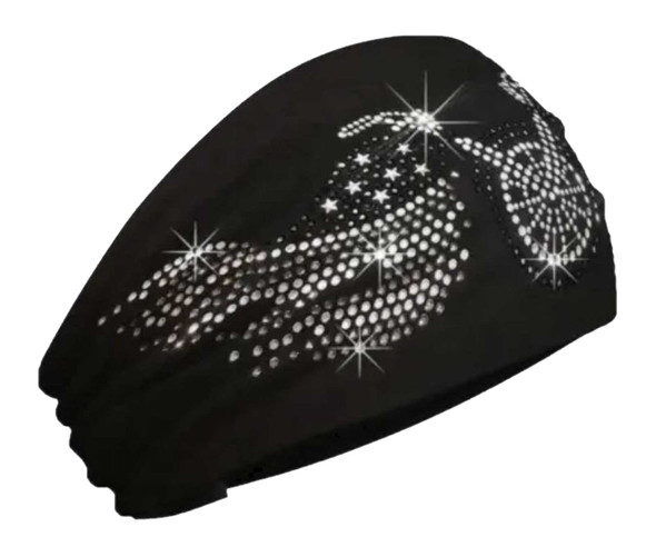 That's A Wrap Women's United We Ride Embellished Knotty Band Headwrap, Black - Wisconsin Harley-Davidson
