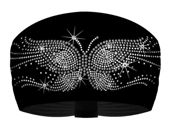 That's A Wrap Women's Wingin' It Butterfly Bling Knotty Band Headwrap, Black - Wisconsin Harley-Davidson