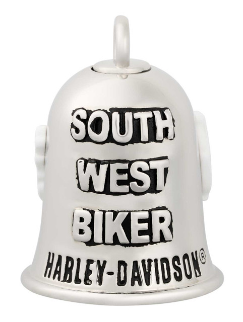 Harley-Davidson South West Biker USA Bar & Shield Logo Ride Bell, Silver Finish - Wisconsin Harley-Davidson