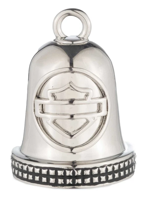 Harley-Davidson Bar & Shield Studded Boarder Ride Bell, Silver Plated Finish - Wisconsin Harley-Davidson